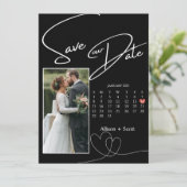 カップル写真モダンスクリプトカレンダー日付の保存 (スタンド正面)