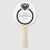 カップル写真モダンブライダルシャワー ハンドファン (裏面)