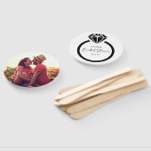 カップル写真モダンブライダルシャワー ハンドファン (組立なし)