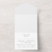 カップル写真モノグラム |すべての結婚式の招待 オールインワン招待状 (内側)