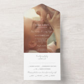 カップル写真モノグラム |すべての結婚式の招待 オールインワン招待状 (内側)