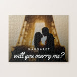 カップル写真ユニークおもしろい結婚の提案 ジグソーパズル<br><div class="desc">カップル写真ユニークおもしろい結婚提案ジグソーパズル</div>