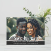 カップル写真婚約保存日付DIY 招待状 (スタンド正面)