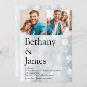 カップル写真定義スノーフレーク・クリスマス シーズンカード (正面/裏面)