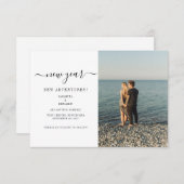 カップル写真新年の冒険の日付を保存 セーブザデート (正面/裏面)