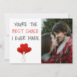 カップル写真最高のチョイスエバーバレンタイン赤いハート シーズンカード