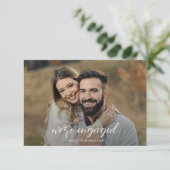 カップル写真結婚の婚約パーティ招待状 (スタンド正面)