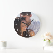 カップル写真結婚の日付の大きな時計 ラージ壁時計 (ホーム)