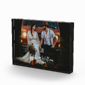 カップル写真結婚名の記念日ハート フォトブロック (右)