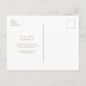 カップル写真結婚式ウェブサイトを保存 案内ポストカード (裏面)