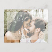 カップル写真結婚式ウェブサイトを保存 案内ポストカード (正面)