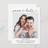 カップル写真金ゴールドセーブ・ザ・デート案内 (正面/裏面)