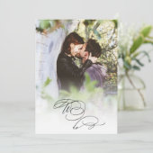 *~*カップル写真DIY RSVP + QR AR6結婚's Invite 招待状 (スタンド正面)