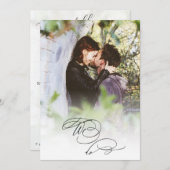 *~*カップル写真DIY RSVP + QR AR6結婚's Invite 招待状 (正面/裏面)