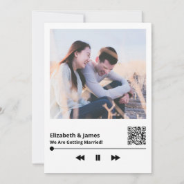 カップル写真QRコードユニークな結婚式招待状 招待状