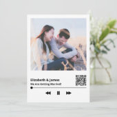 カップル写真QRコードユニークな結婚式招待状 招待状 (スタンド正面)