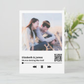 カップル写真QRコードユニーク結婚式招待状 招待状 (スタンド正面)