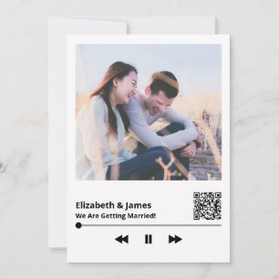 カップル写真QRコードユニーク結婚式招待状 招待状