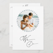 *~*カップル写真RSVP + QR AR6ダイヤモンド結婚イン 招待状 (正面/裏面)