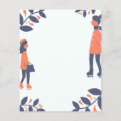 カップル冬の愛結婚のフライヤー チラシ (裏面)