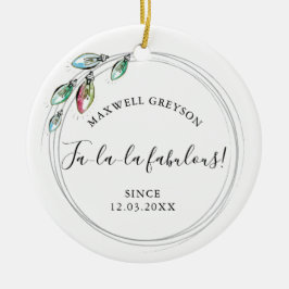 カップル初めてのクリスマスオーナメント セラミックオーナメント