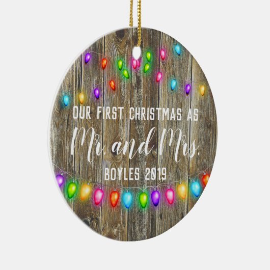 カップル初めてのクリスマスオーナメント セラミックオーナメント (右)