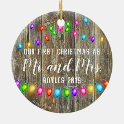 カップル初めてのクリスマスオーナメント セラミックオーナメント (裏面)