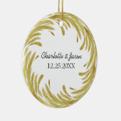 カップル初めてのクリスマスカスタマイズ セラミックオーナメント (右)