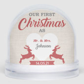 カップル初めてのクリスマススノーグローブ (正面)