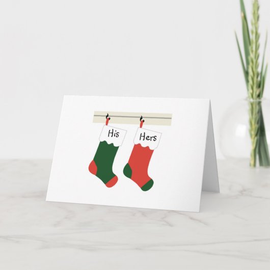 カップル初めてのクリスマスニューリウェズクリスマスカード シーズンカード (正面)