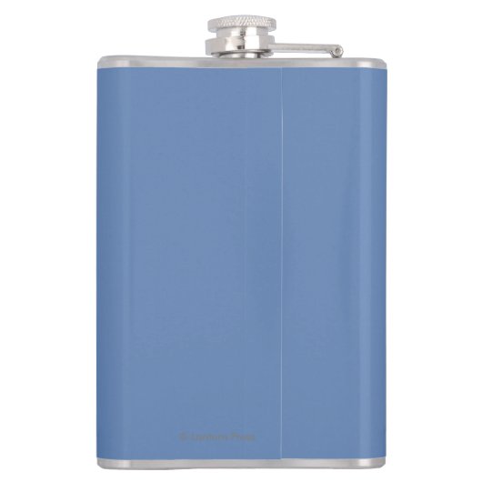 カップル及びタワーの時計の柵との通りの眺め フラスク (裏面)