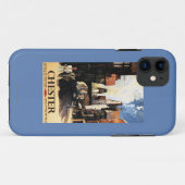カップル及びタワーの時計の柵との通りの眺め Case-Mate iPhoneケース (裏面(横))