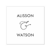 カップル名とアンパサンド セルフインキングスタンプ (デザイン)