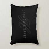 カップル名と姓のイニシャル アクセントクッション (正面(垂直))