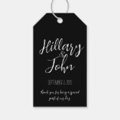 カップル名と特殊メッセージのクラシック ギフトタグ (正面)