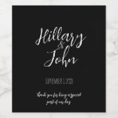 カップル名と特殊メッセージのクラシック ワインラベル (シングルラベル)