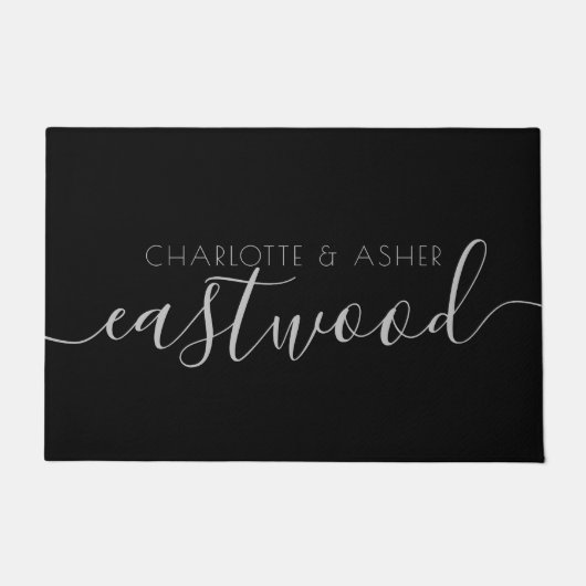 カップル名の新しいスクリプト名 ドアマット (正面)
