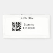 カップル名の日付の年を追加するQ Rコード結婚をここに 横断幕 (横)