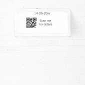 カップル名の日付の年を追加するQ Rコード結婚をここに 横断幕 (インサイチュ)