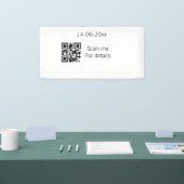 カップル名の日付の年を追加するQ Rコード結婚をここに 横断幕 (トレードショー)