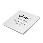 カップル名の日付を追加した後に幸せに応援 タイル (側面)