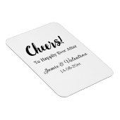 カップル名の日付を追加した後に幸せに応援 マグネット (右側)