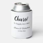 カップル名の日付を追加した後に幸せに応援 缶クーラー (缶裏面)
