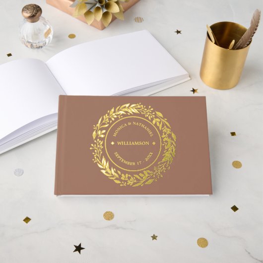 カップル名の確立日年金ゴールド ゲストブック (正面見開き)