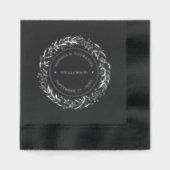 カップル名の確立日年金ゴールド 箔ナプキン (正面)