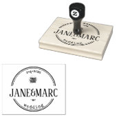 カップル名の結婚式の引き出物 ラバースタンプ (押印)