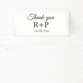 カップル名の追加に感謝イニシャルレター文字日 横断幕 (インサイチュ)