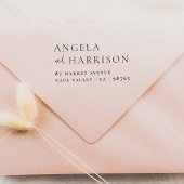 カップル名エレガントな結婚式の戻りアドレス セルフインキングスタンプ