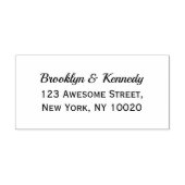 カップル名クラシックタイポグラフィ文字差出人住所 ラバースタンプ (インプリント)