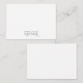 カップル名グレーのホワイトノートカード ノートカード (正面/裏面)